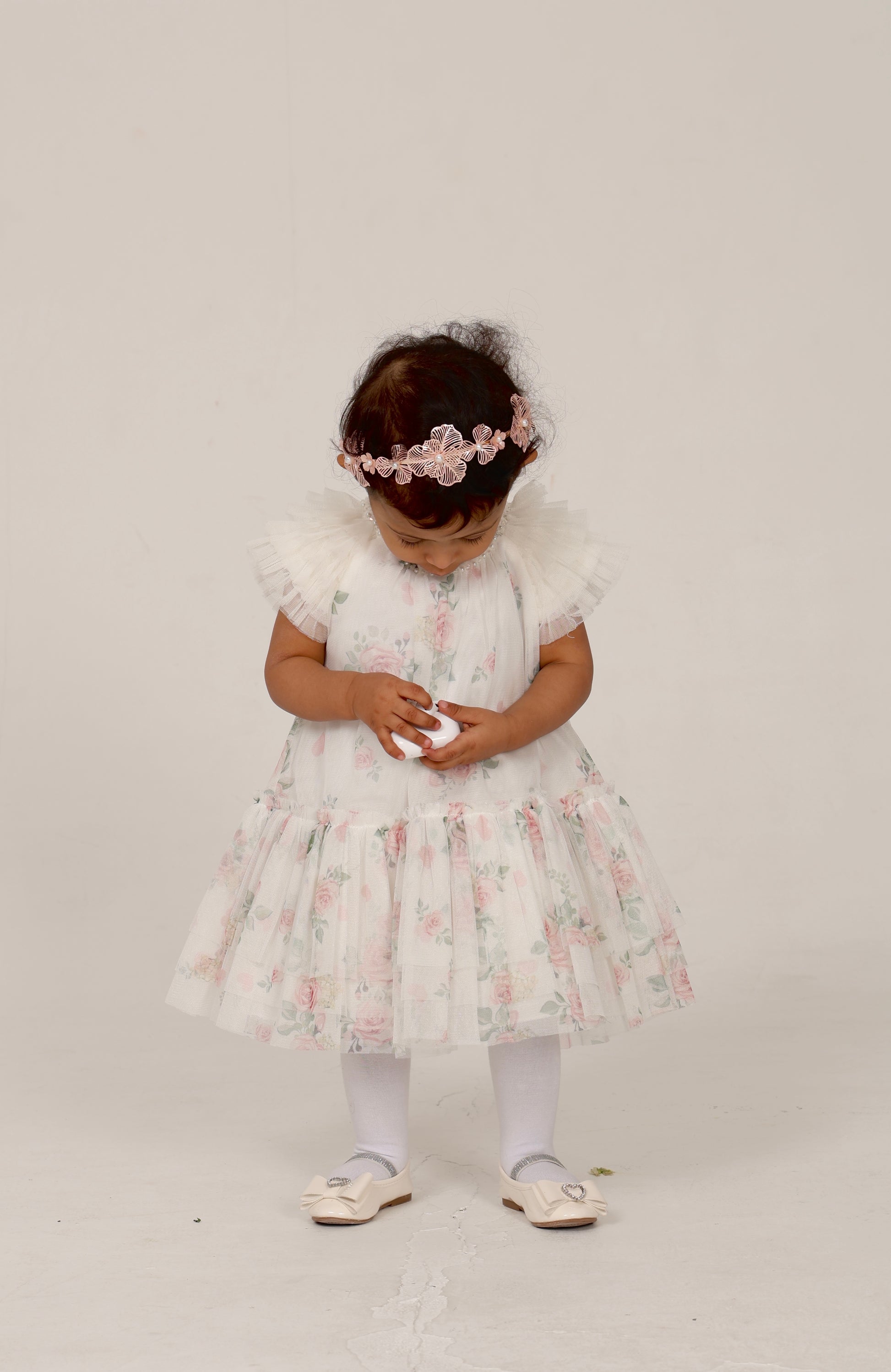 Floral Dress with Delicate Ruffle Details