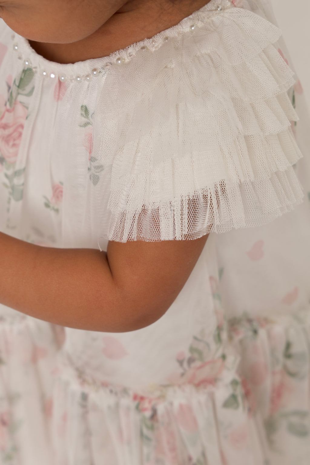 Floral Dress with Delicate Ruffle Details