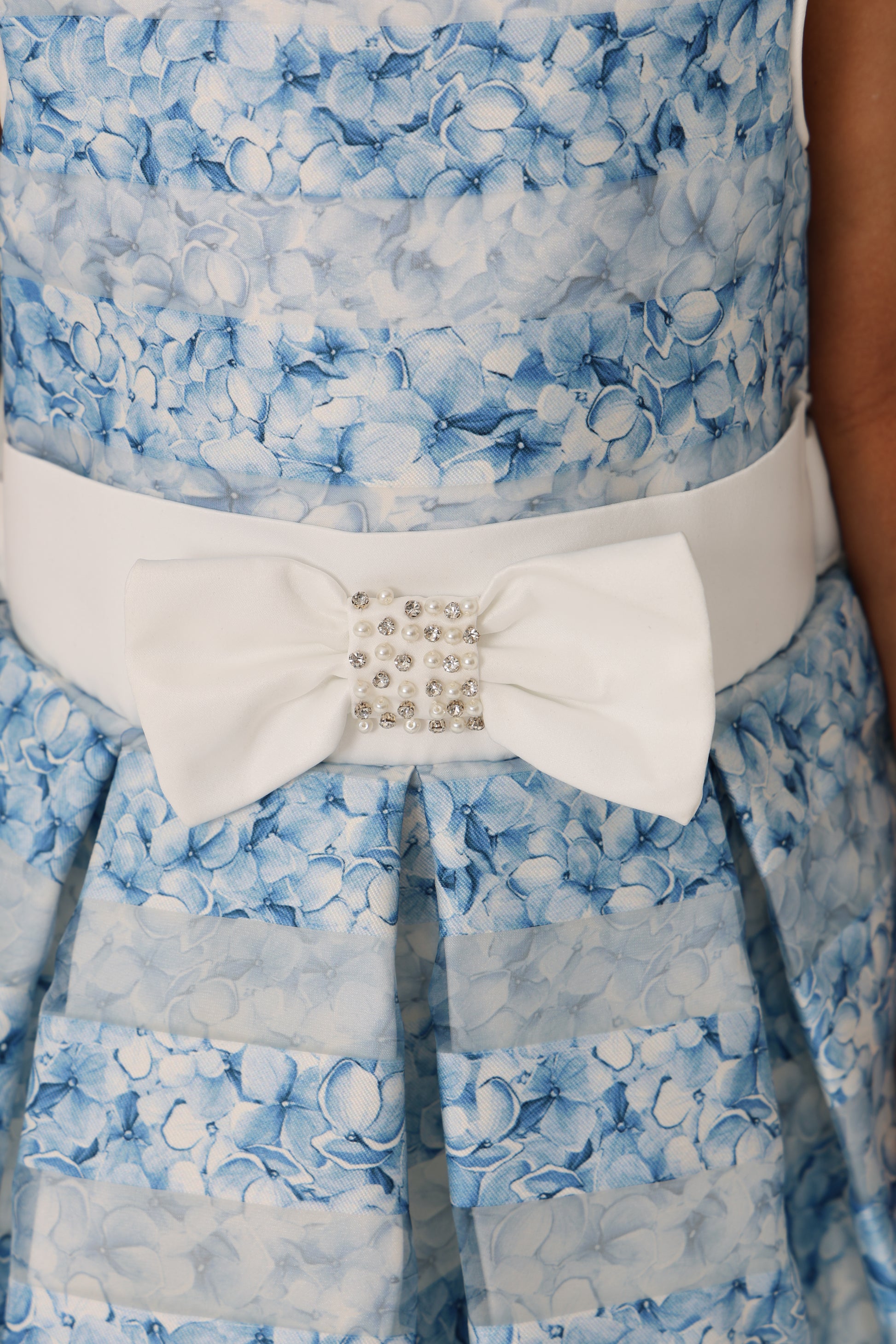 Elegant blue floral dress
