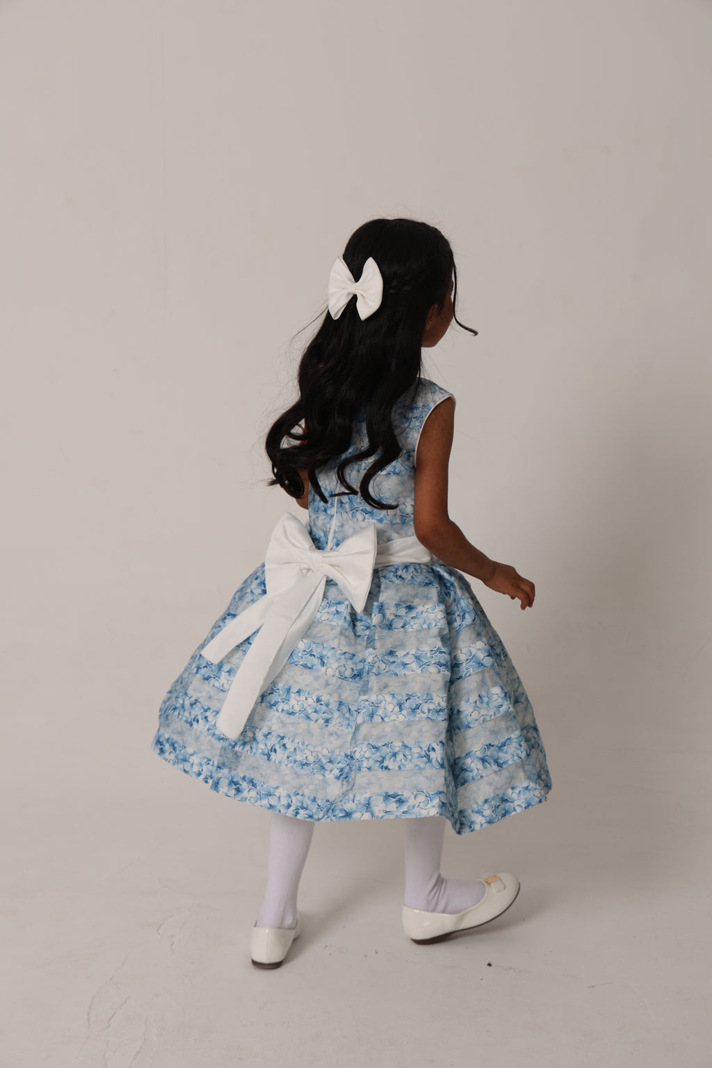 Elegant blue floral dress