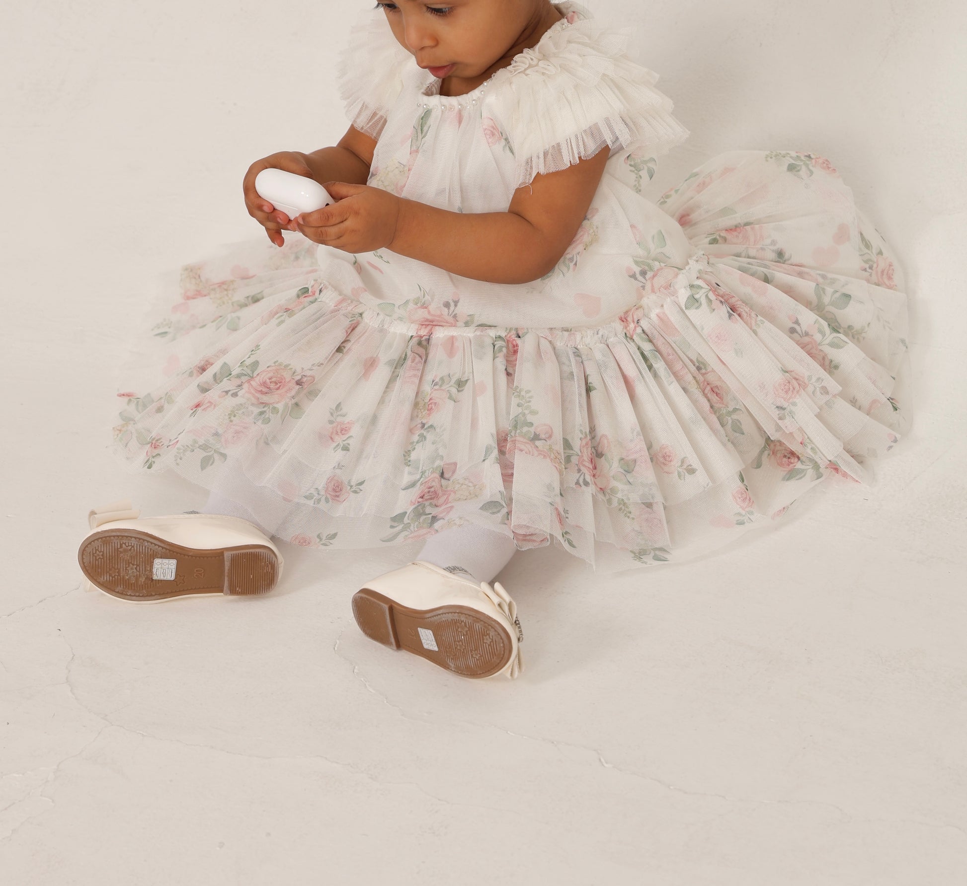 Floral Dress with Delicate Ruffle Details